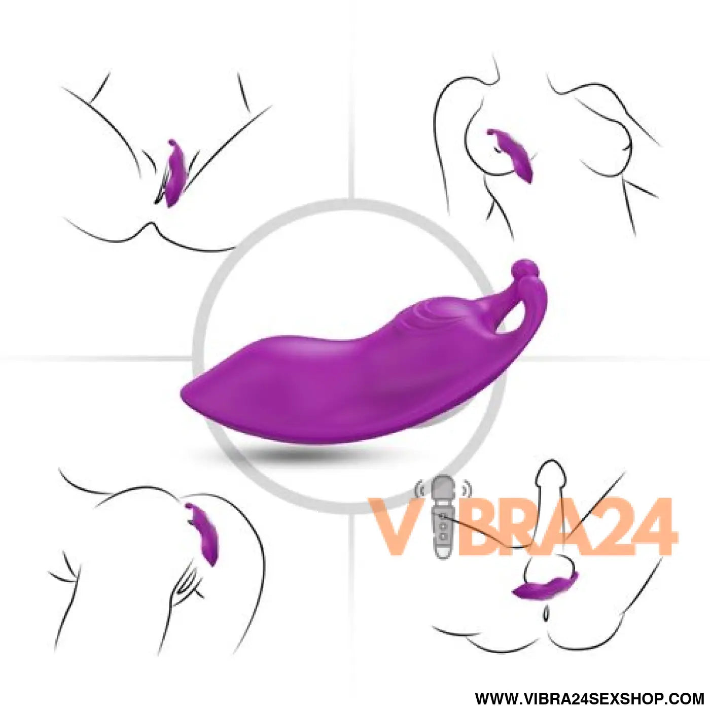 ARMONY - Calças Vibratórias G-Spot Controle Remoto Roxo - VIBRA24 SEXSHOP