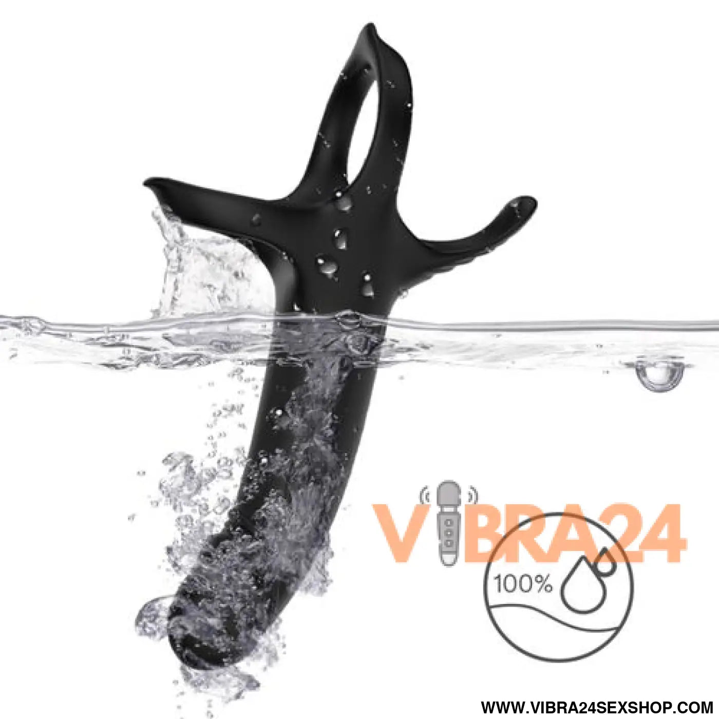 ARMONY - Dildo com Anel Vibrador Preto para Prazer Intenso