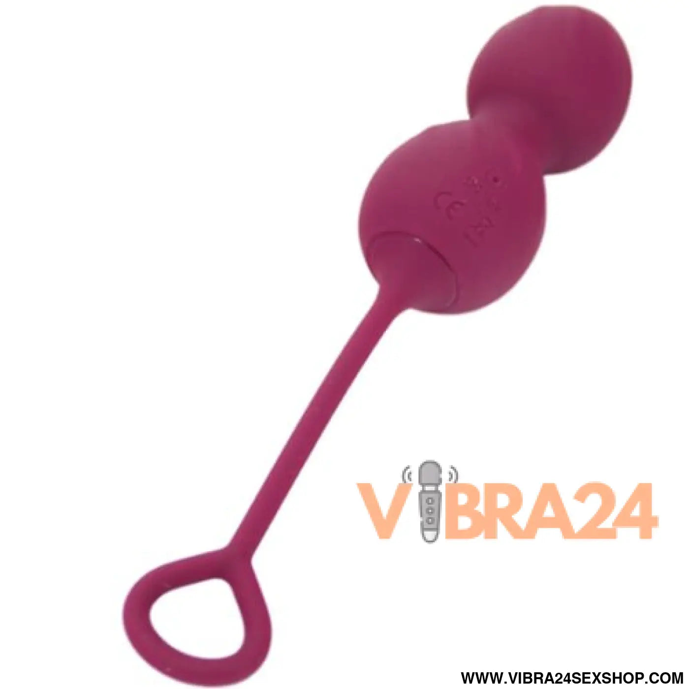 ARMONY - Dumbbell Vibratório Vaginal com Controle Remoto e 10 Vibrações em Vermelho Escuro - VIBRA24 SEXSHOP