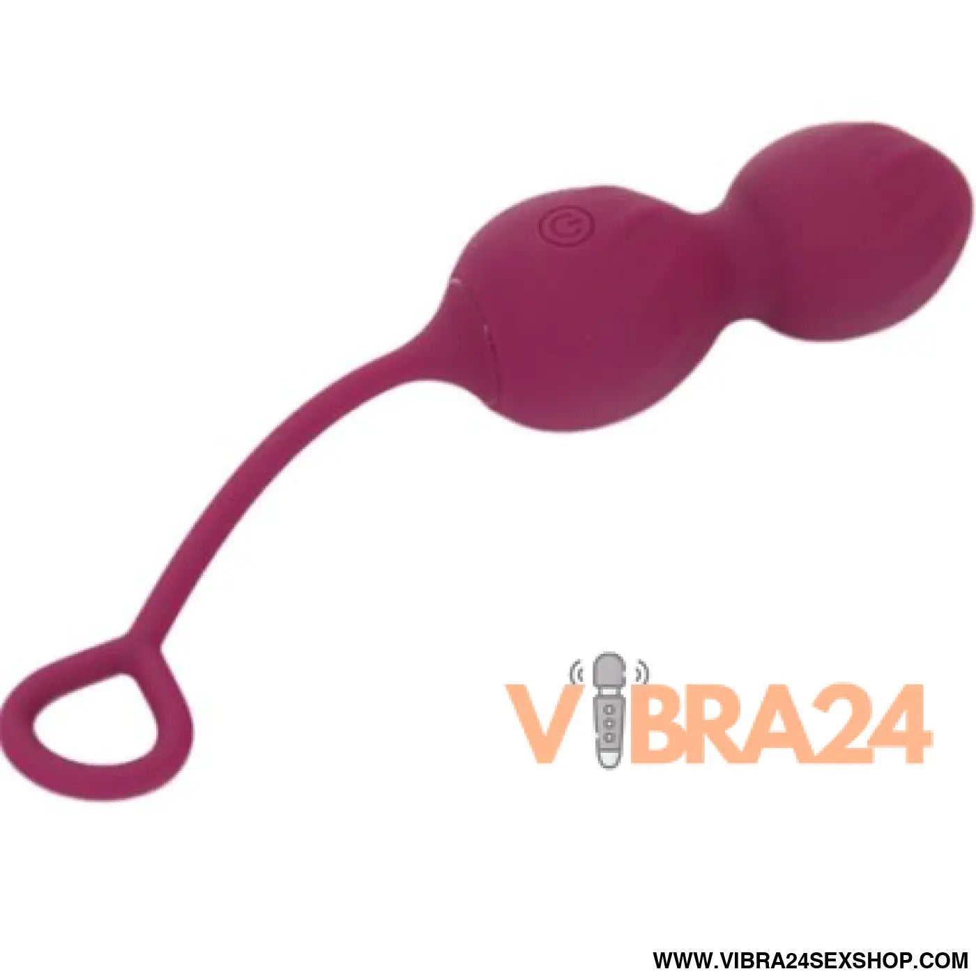 ARMONY - Dumbbell Vibratório Vaginal com Controle Remoto e 10 Vibrações em Vermelho Escuro - VIBRA24 SEXSHOP