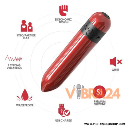 ARMONY - Foguete Vibrador Controle Remoto Fúcsia para Prazer Intenso - VIBRA24 SEXSHOP