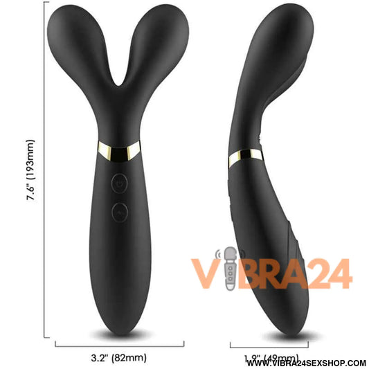 ARMONY - MASSAGER Y-WAND E VIBRADOR CABEÇA DUPLA PRETO
