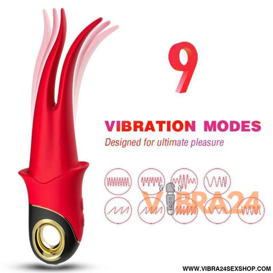 ARMONY - SHADOW VIBRADOR DUPLA CABEÇA PROVOCANDO VERMELHO
