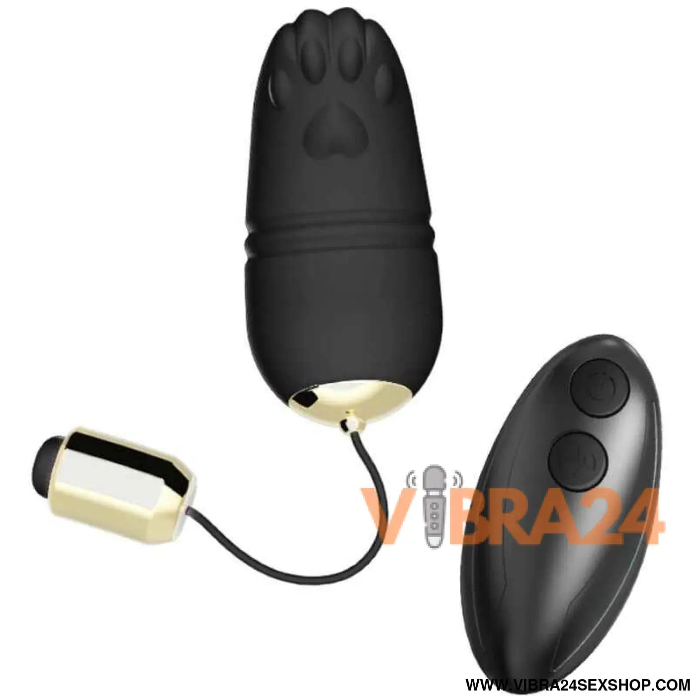 ARMONY - Vibrador Ponto G Controle Remoto Kitty Egg Preto - VIBRA24 SEXSHOP