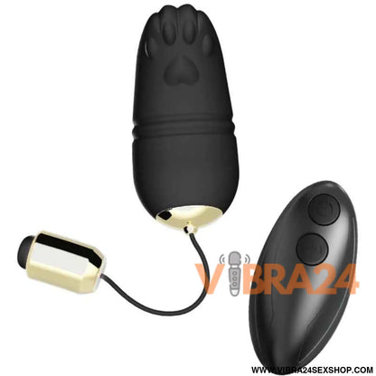 ARMONY - Vibrador Ponto G Controle Remoto Kitty Egg Preto - VIBRA24 SEXSHOP