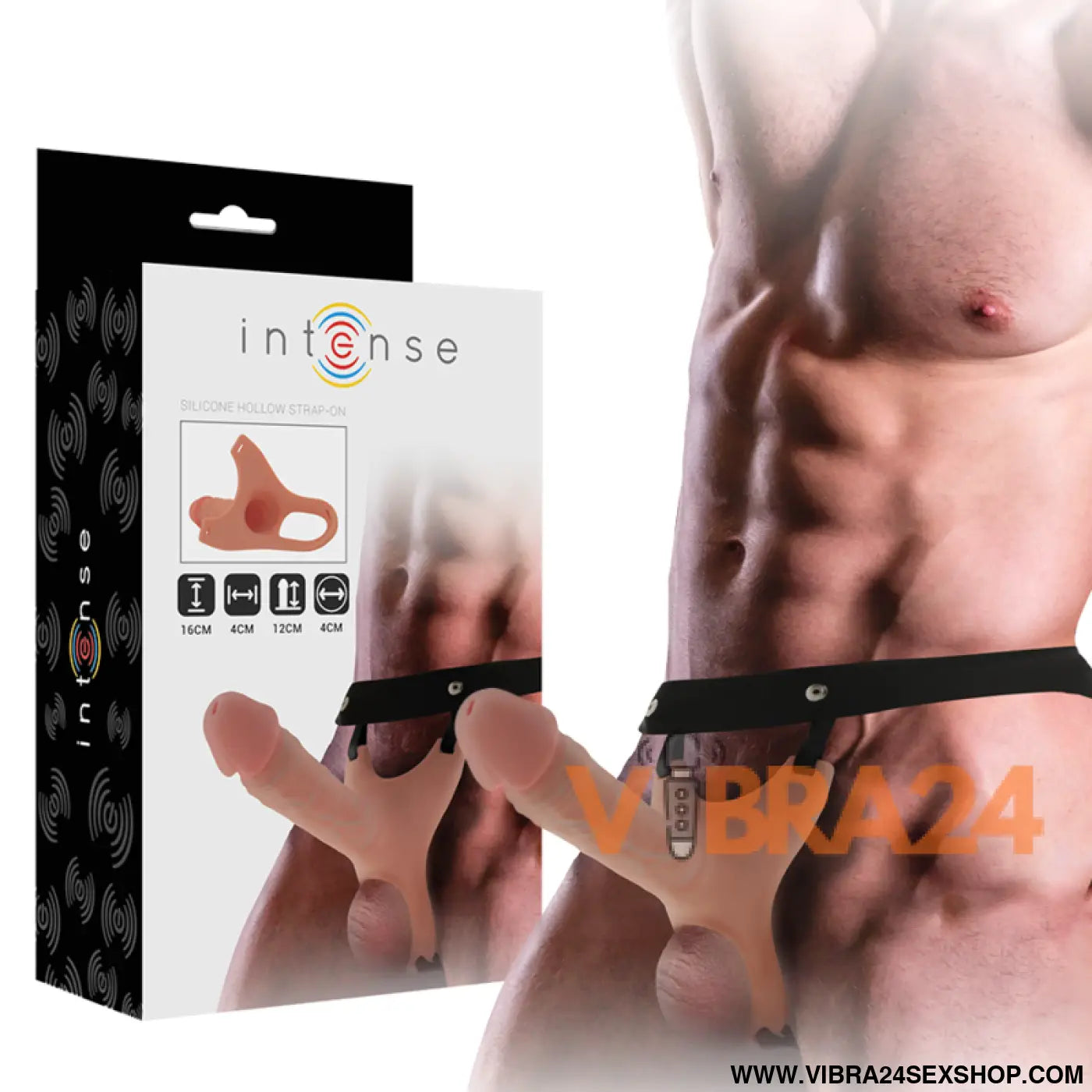 Arnês Oco com Dildo de Silicone 16 x 3,5 cm - INTENSE