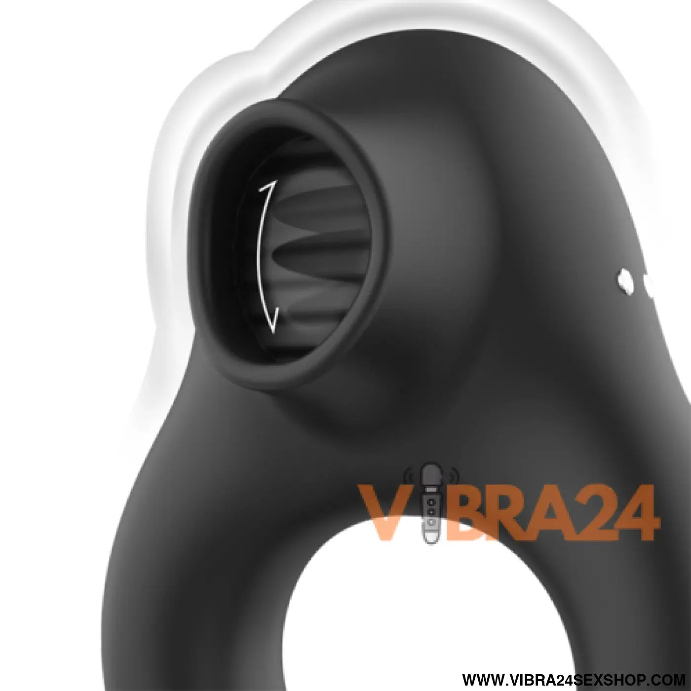 ARNMONEY - Anel Vibrador Silicone 3 Motores Recarregáveis Preto e Ouro