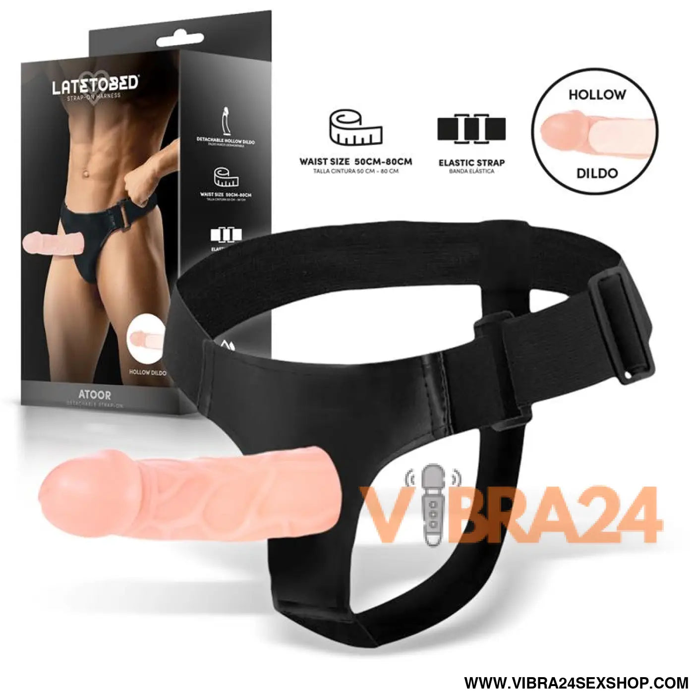 Atoor Detachable Strap-On with Hollow Dildo