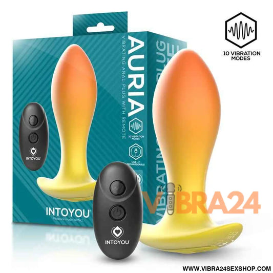 Auria Vibrating Anal Plug with Remote Control USB-C