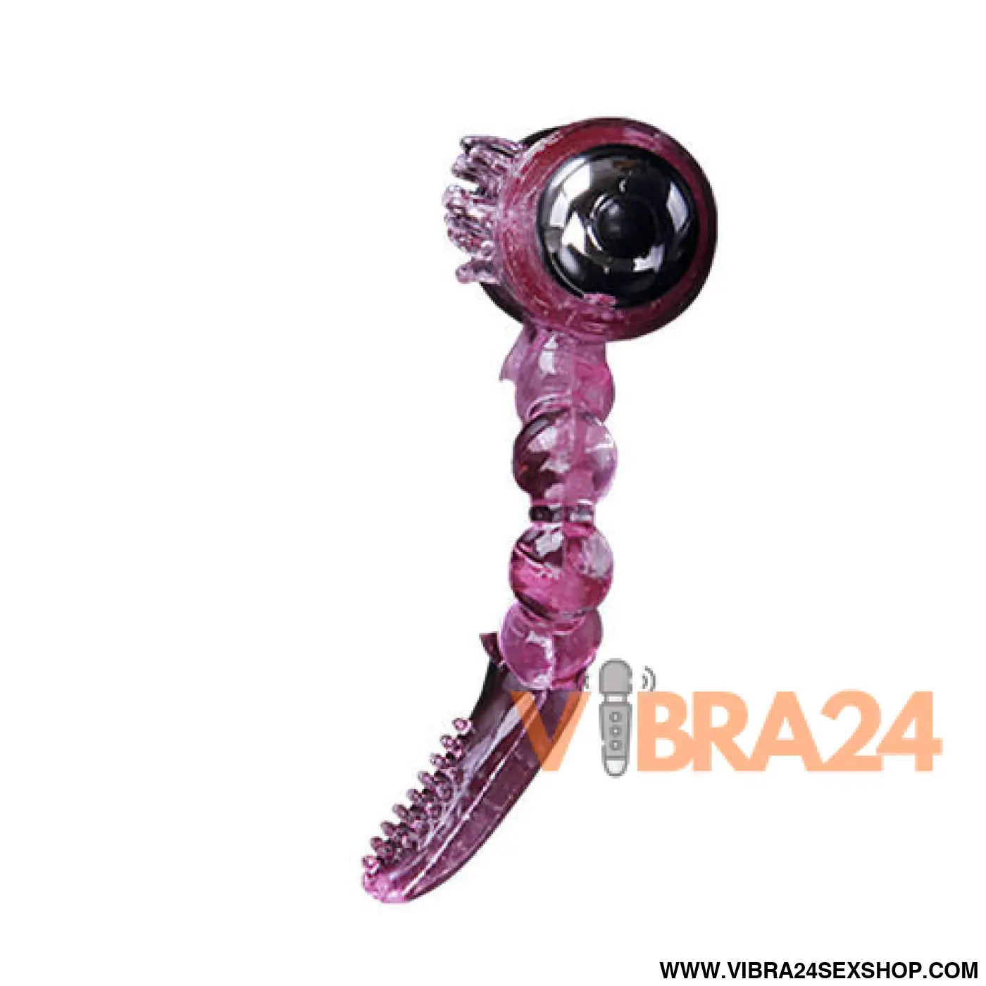 Baile - Anel de Silicone Vibratório Rosa com 10 Ritmos de Língua