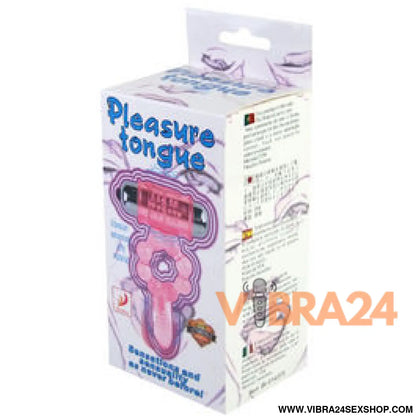 Baile - Anel de Silicone Vibratório Rosa com 10 Ritmos de Língua