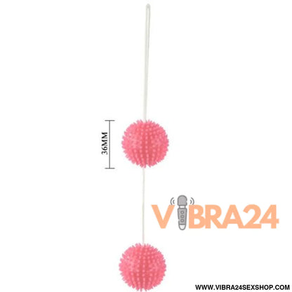 BAILE - Bolas Texturadas Rosa Prazer 3.6 cm para Estímulo Profundo - VIBRA24 SEXSHOP