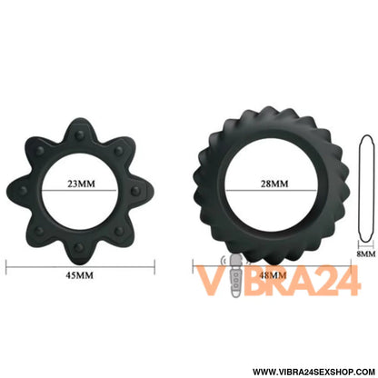 BAILE - KIT 2 ANÉIS FLORESCENTES DE SILICONE - VIBRA24 SEXSHOP
