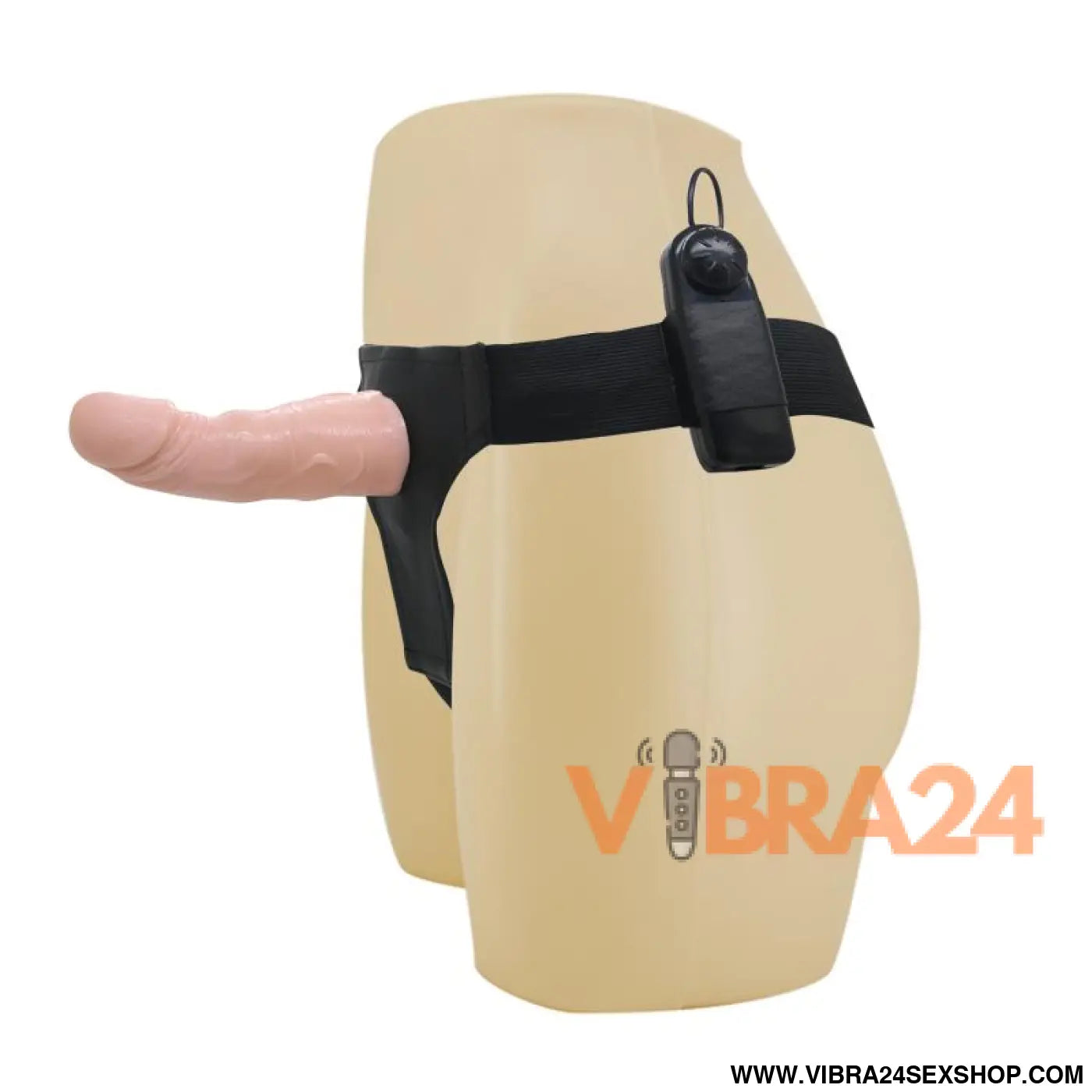 Baile Strap-on with Vibrating Dildo Flesh 15 cm