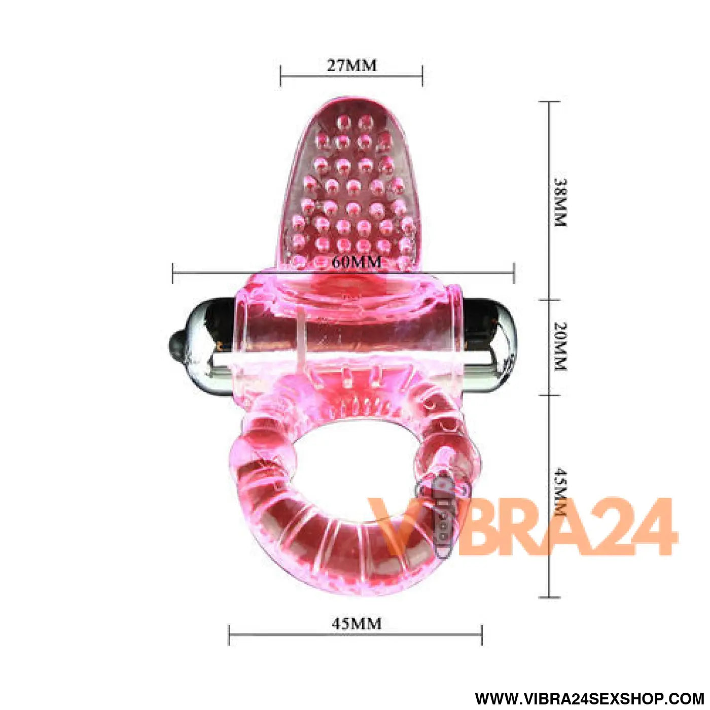 BAILE - SWEET ABS 10 RITMOS ANEL VIBRADOR ROSA PARA O PÊNIS