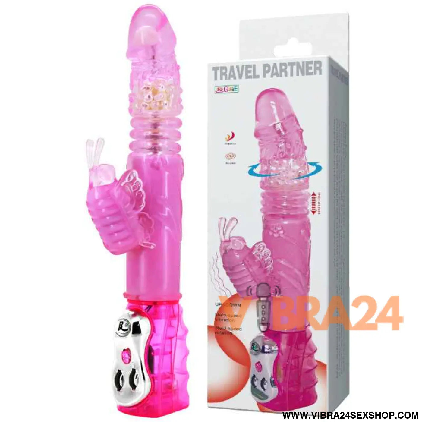 BAILE - TRAVEL PARTNER UP & DOWN ROTATOR RABBIT ROSA