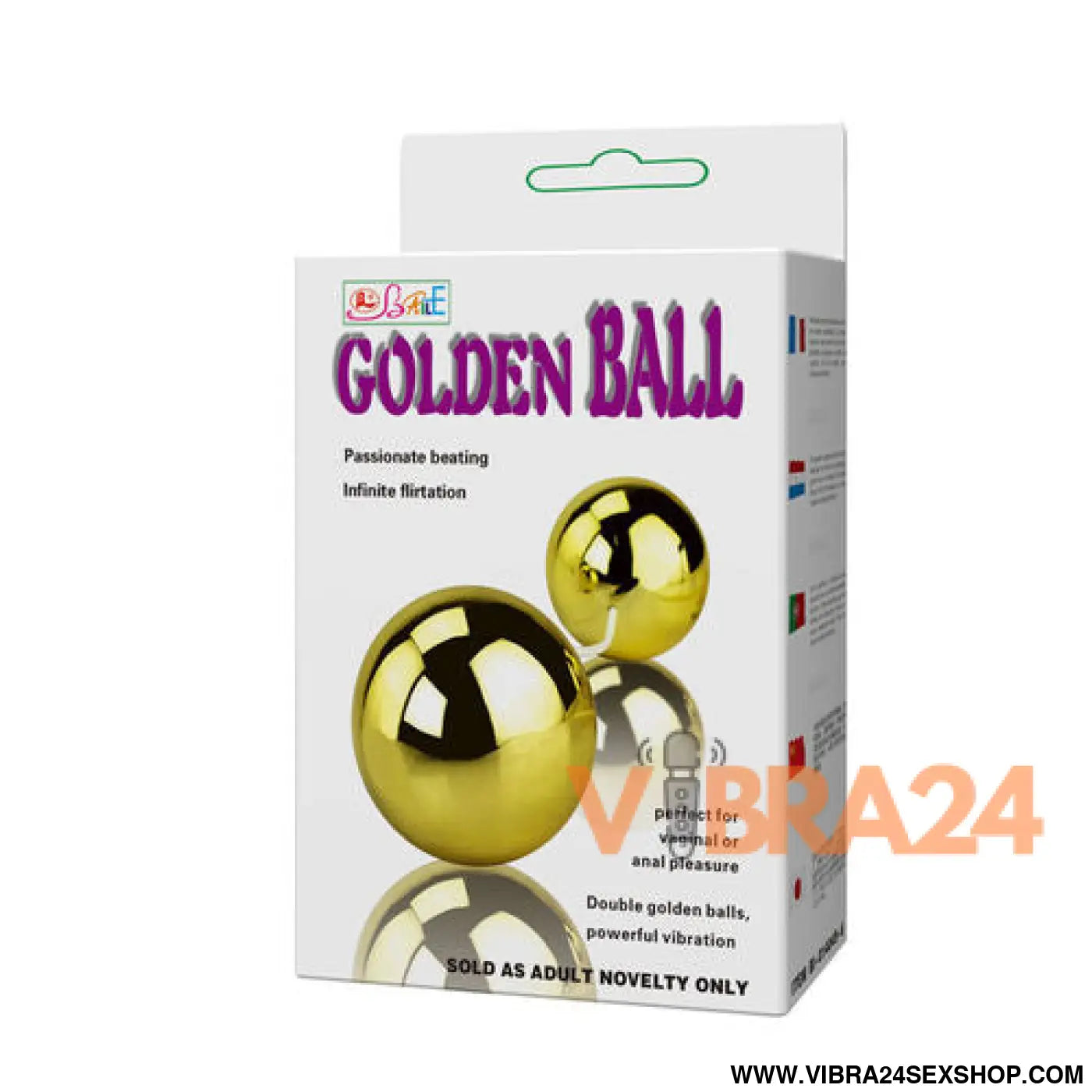 BAILE Vibrador de Bolas Chinesas Golden - Estímulo Poderoso com Vibrador Bolas Chinesas - VIBRA24 SEXSHOP