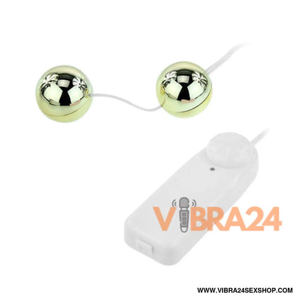 BAILE Vibrador de Bolas Chinesas Golden - Estímulo Poderoso com Vibrador Bolas Chinesas - VIBRA24 SEXSHOP