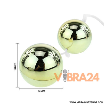 BAILE Vibrador de Bolas Chinesas Golden - Estímulo Poderoso com Vibrador Bolas Chinesas - VIBRA24 SEXSHOP