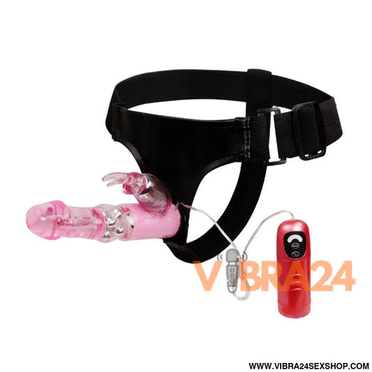 Baile Vibrating Strap-on with Dildo Pink 18 cm