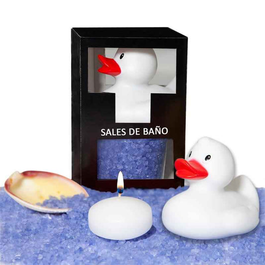 Bath Salts Set Lavender Duck, Candle and Shell 150gr