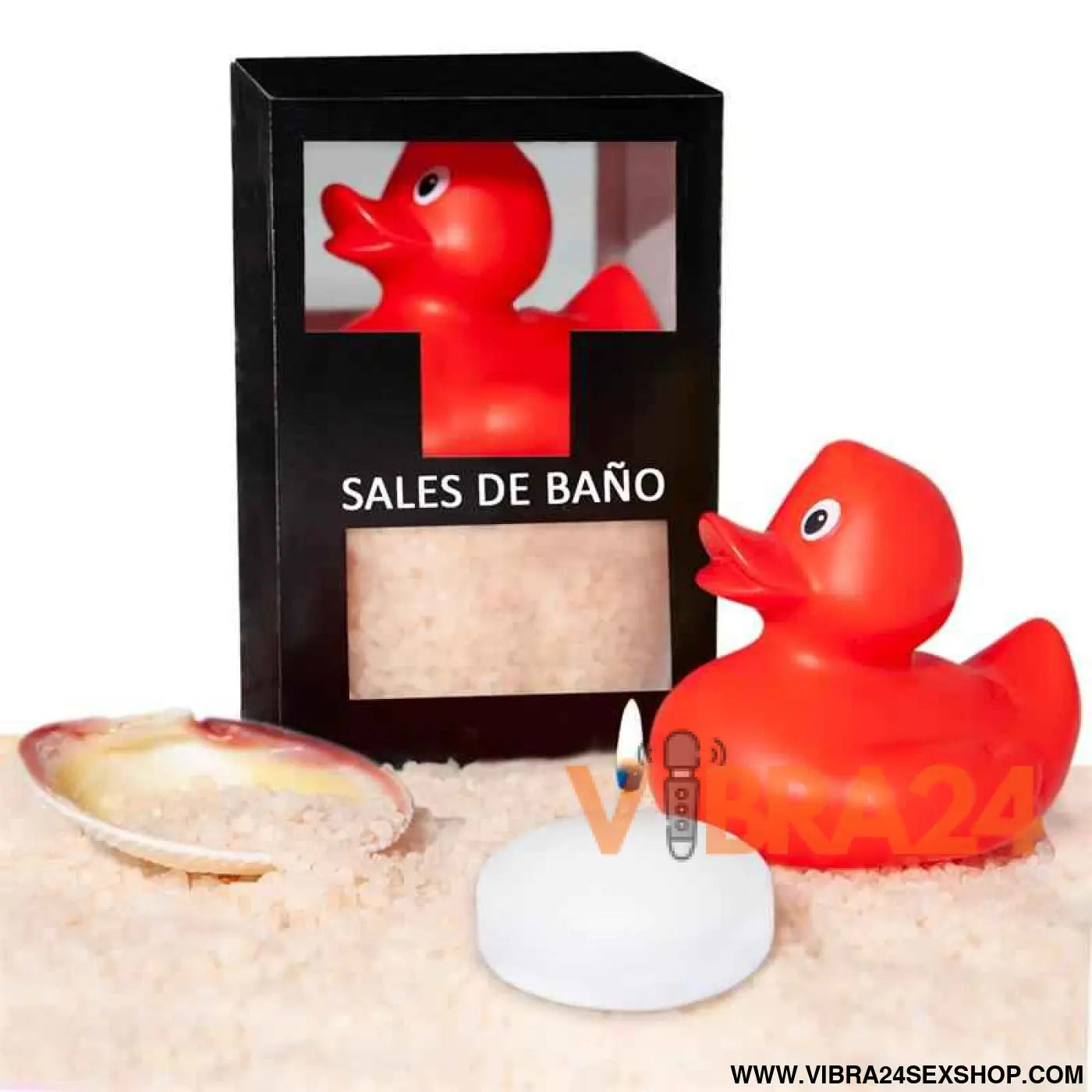 Bath Salts Set Vanilla Duck Candle and Shell 150 gr