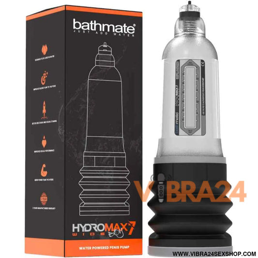 BATHMATE HYDROMAX 7 TRANSPARENTE - Wide Boy X30 para Resultados Incríveis
