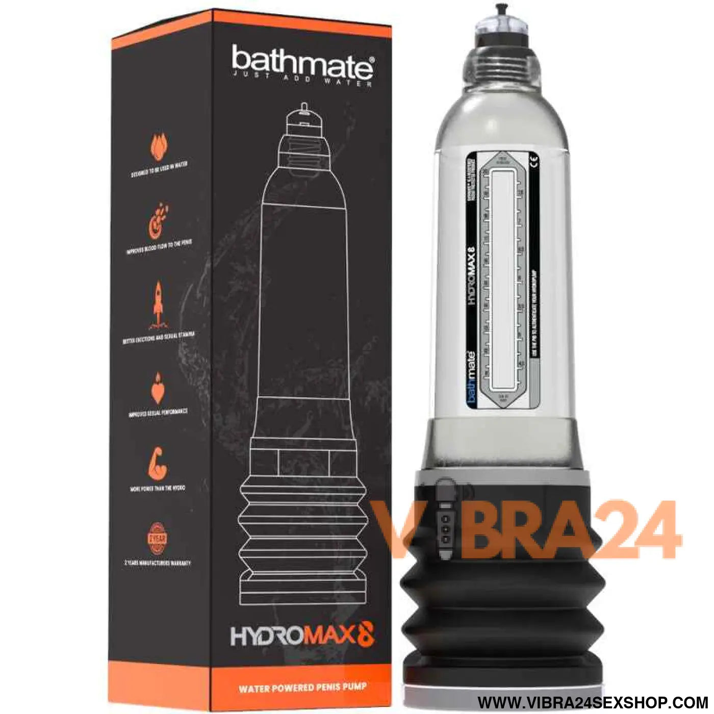 BATHMATE HYDROMAX 8 TRANSPARENTE - Aumente seu Desempenho com Tecnologia Avançada