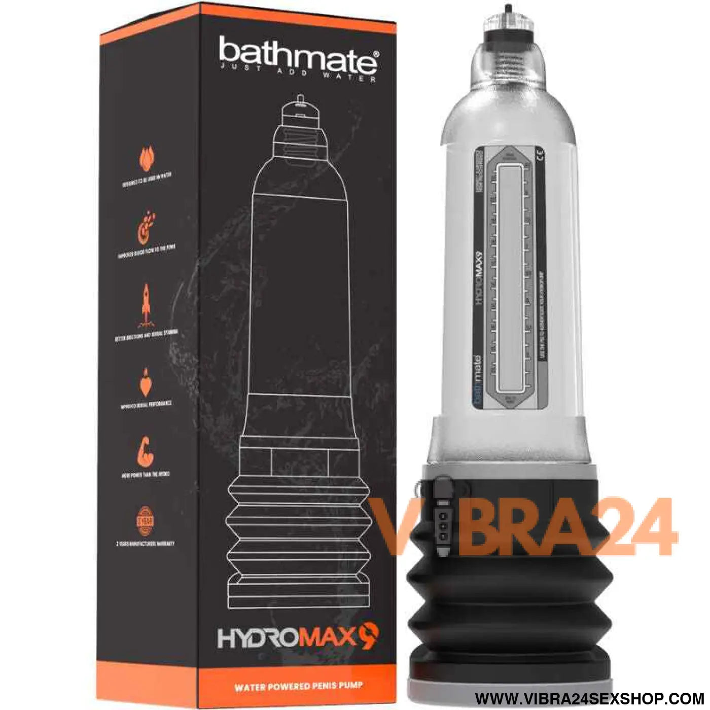 BATHMATE HYDROMAX 9 - Bomba de Aumento do Pénis Transparente para Resultados Eficazes
