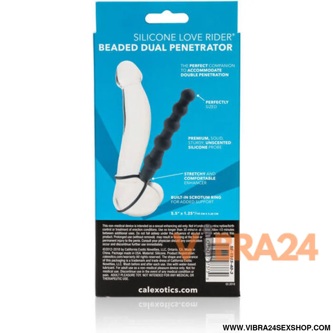 Beaded Duplo Penetrador Preto - CALEXOTICS - VIBRA24 SEXSHOP