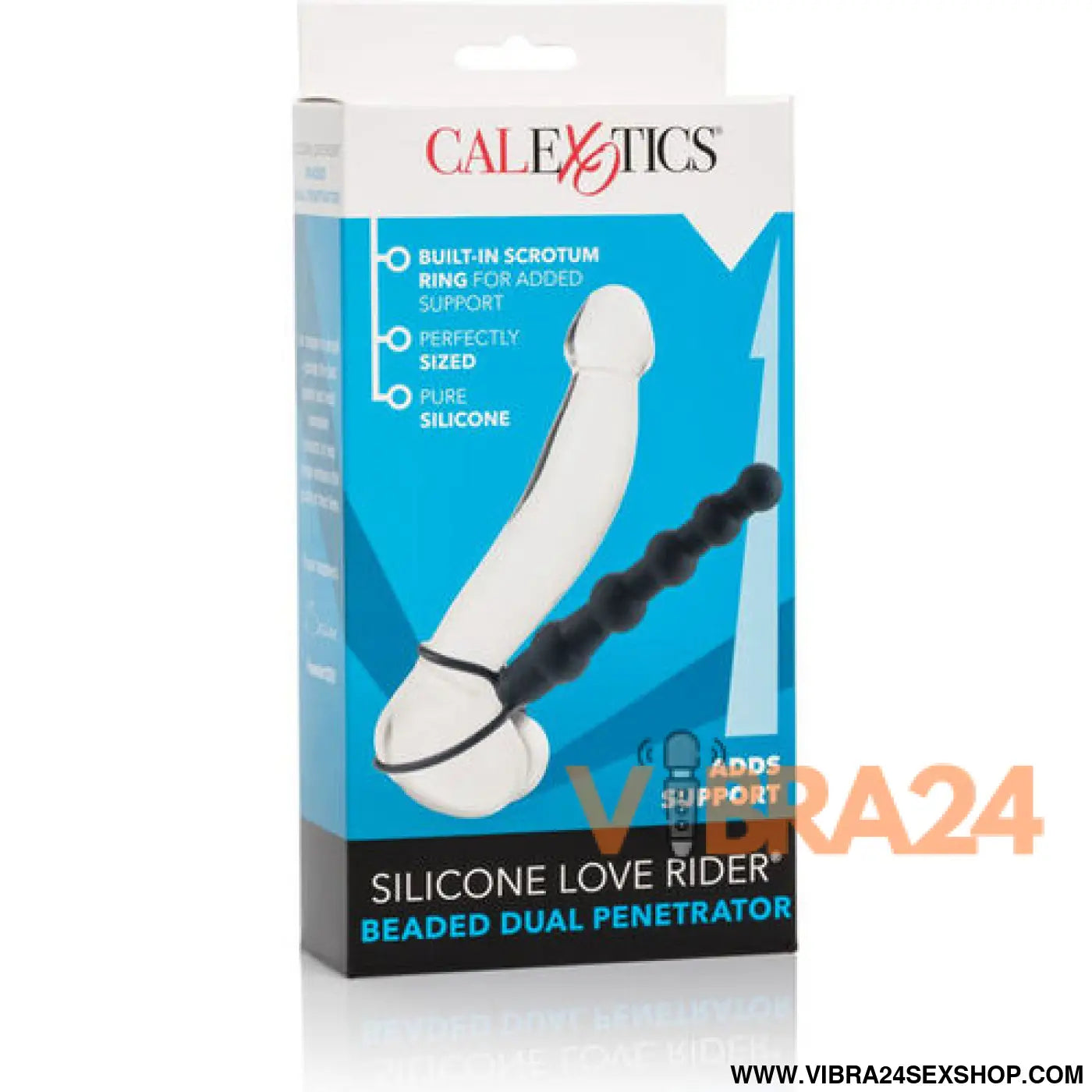 Beaded Duplo Penetrador Preto - CALEXOTICS - VIBRA24 SEXSHOP
