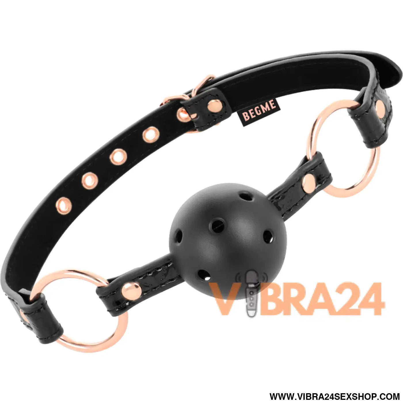 BEGME - BLACK EDITION BOLA GAG VEGAN COURO