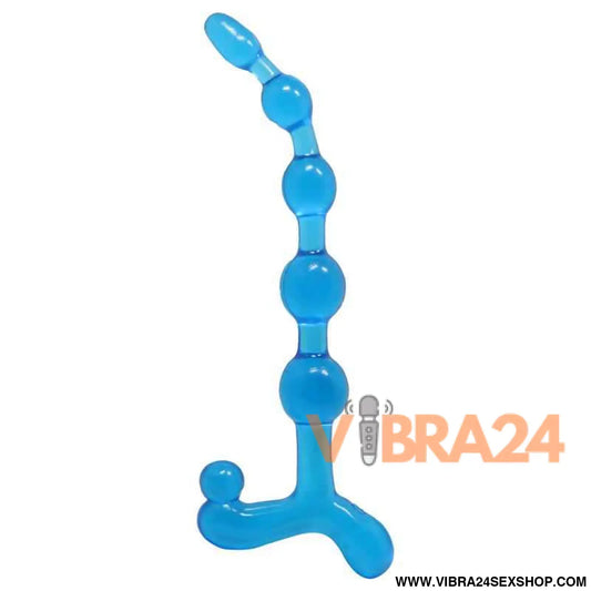 Bendy Twist Anal Beads Blue
