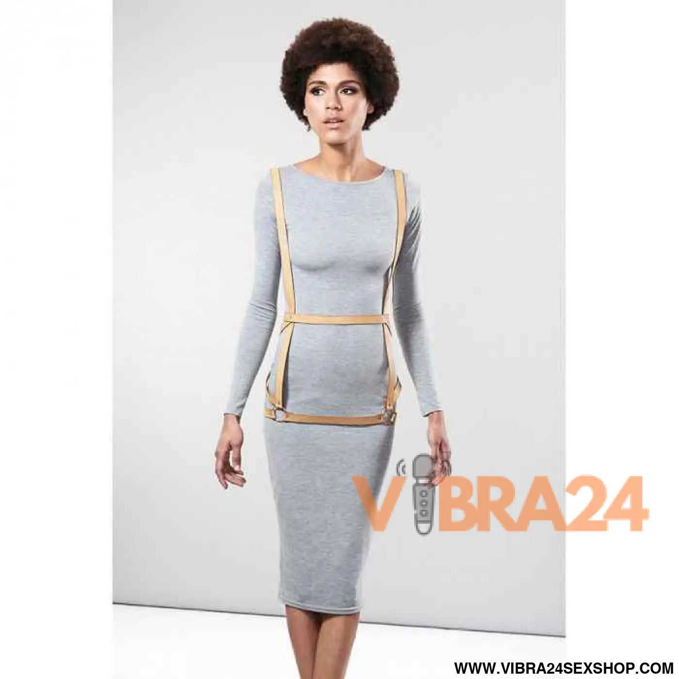 BIJOUX - INDISCRETS MAZE HARNESS FORMA DE VESTIDO - MARROM
