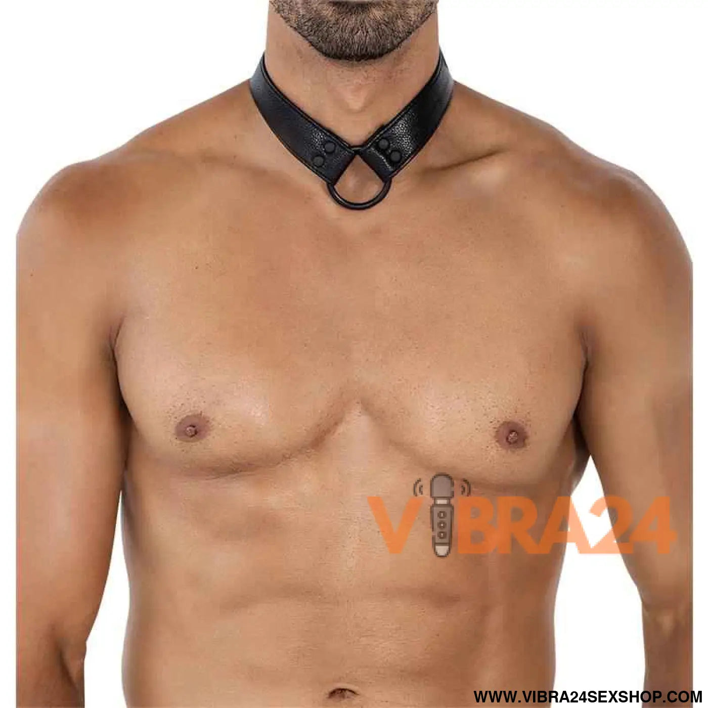 BL4CK08 C-Ring Body Collar Blackleatherlike One Size