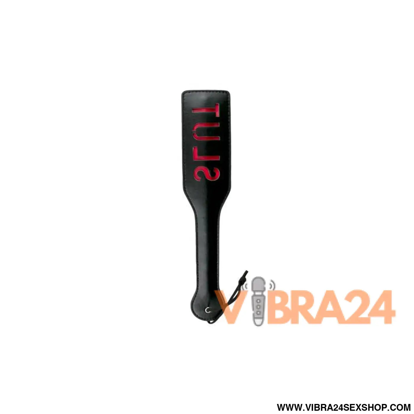 Black Leather Paddle - Slut