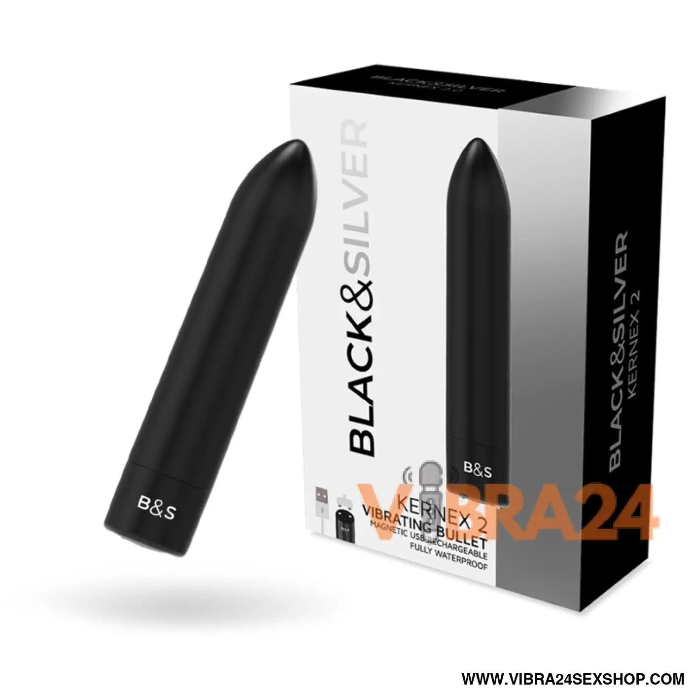 BLACK&SILVER - BALA MAGNÉTICA VIBRANTE PRETA KERNEX 2