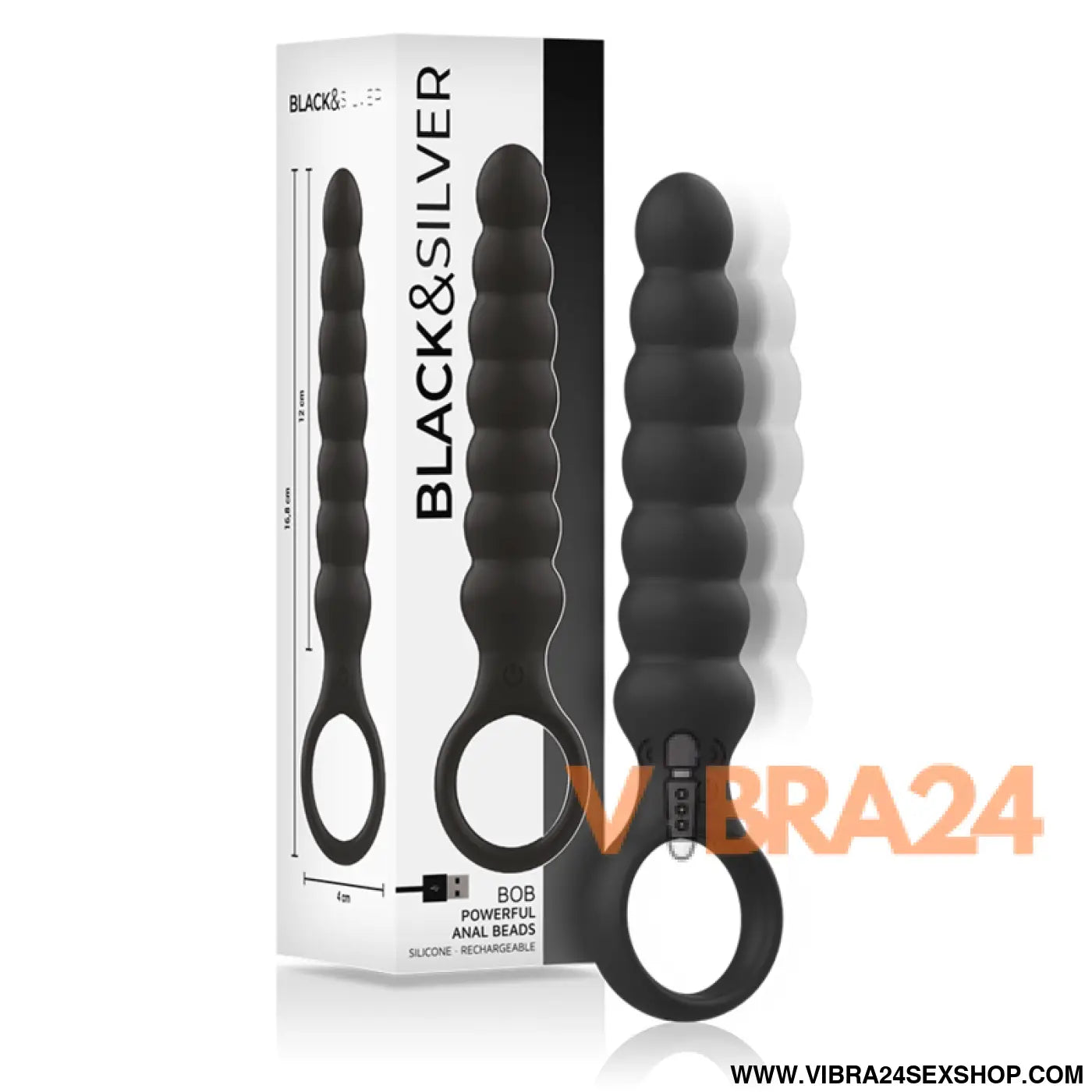 BLACK&SILVER - DILADOR ANAL DE SILICONE BOB PODEROSO