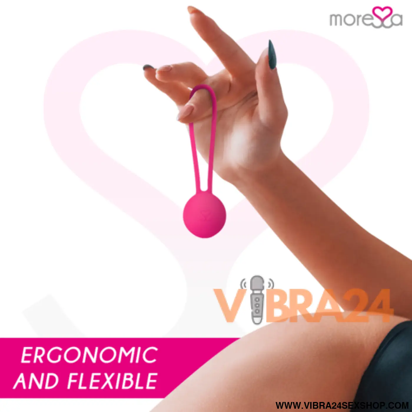 Bolas Chinesas Moressa OSIAN ONE Premium Silicone Rosa - VIBRA24 SEXSHOP