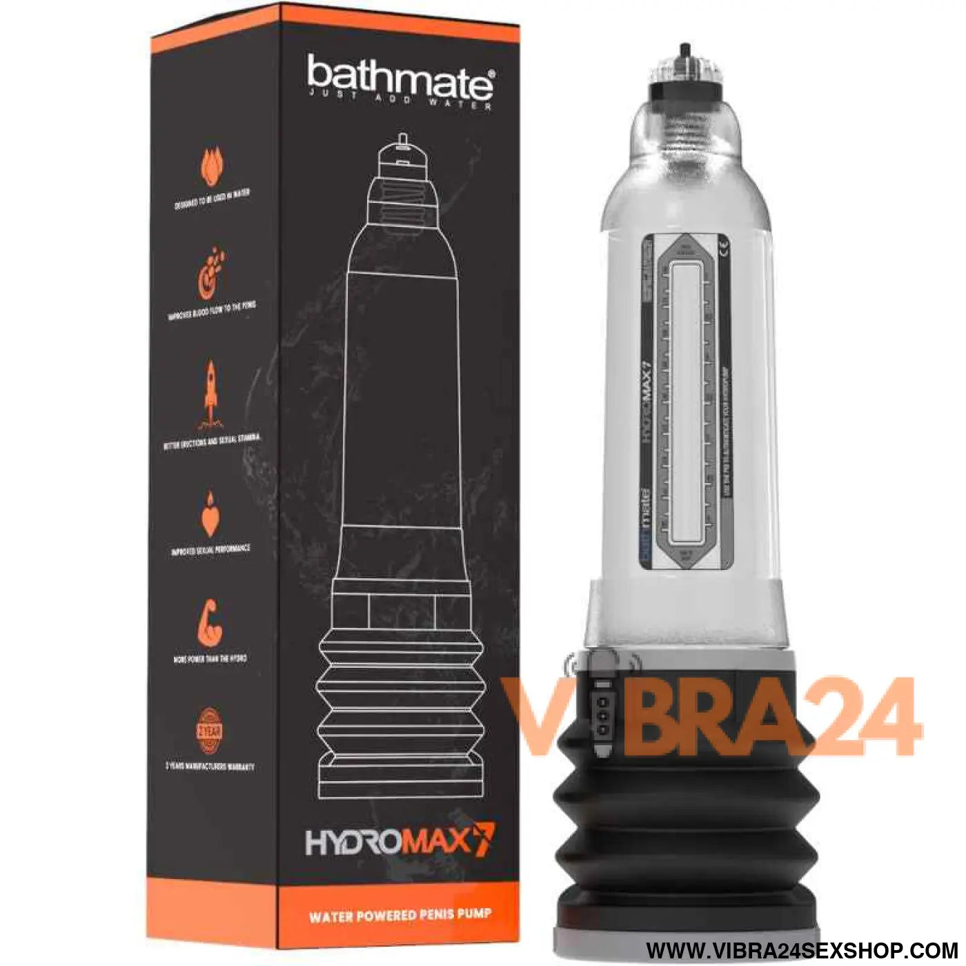 Bomba de Aumento do Pénis Bathmate - Hydromax 7 Transparente para Resultados Eficazes