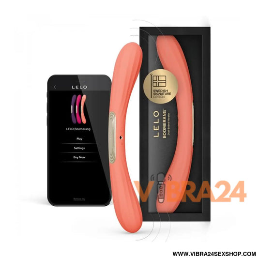 Boomerang Vibrador Duplo: Controle App Motores Independentes e Prazer a Dois! - Laranja