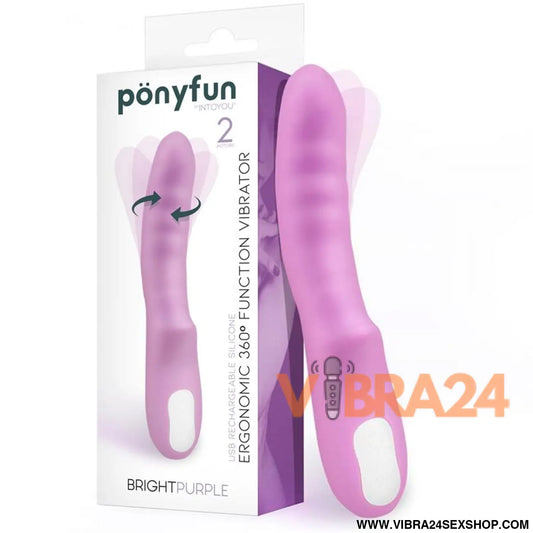 Brightpurple Vibe y Rotator Double Motor 360º USB Silicone
