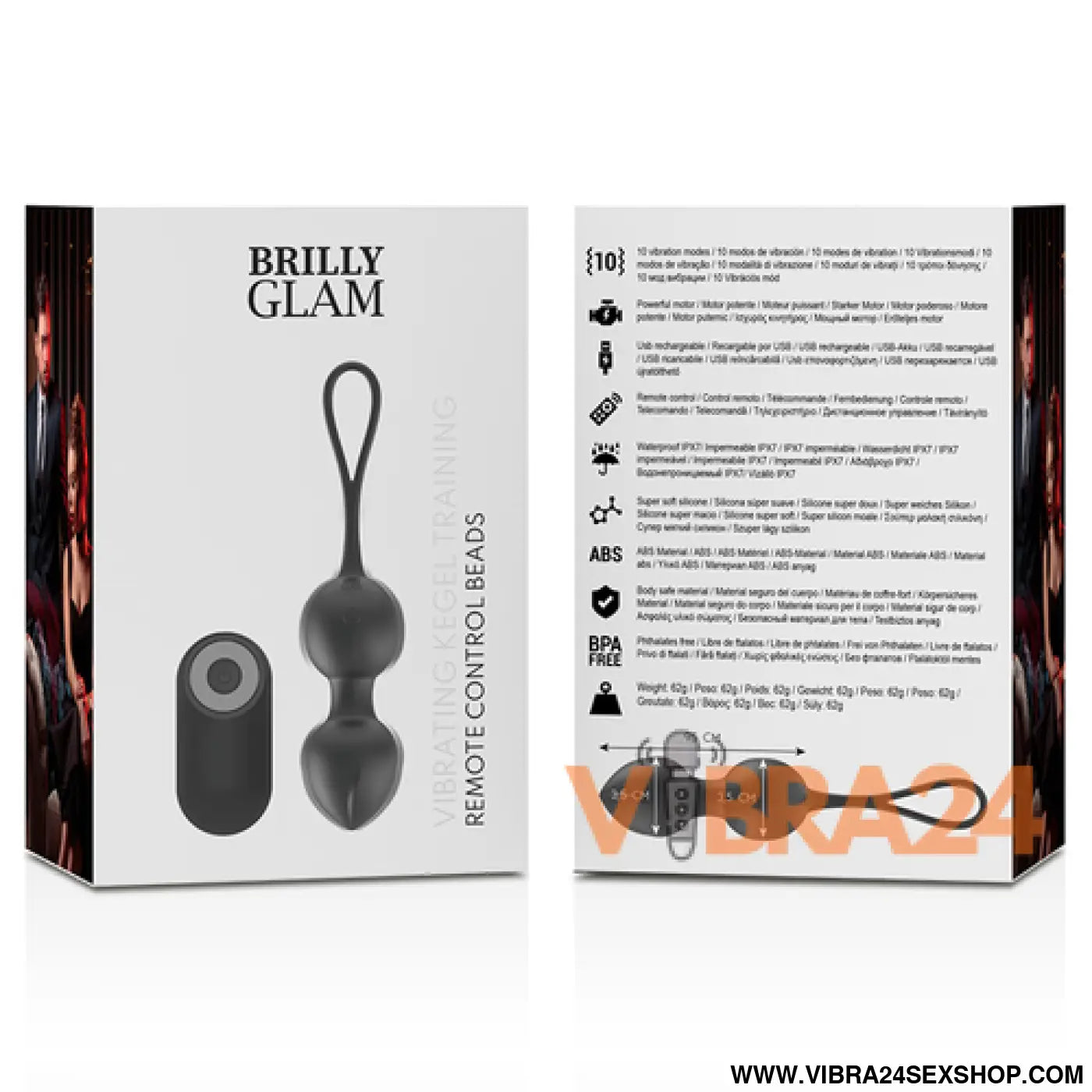 Brilly Glam - Vibrador de Kegel com Controle Remoto para Intensidade Personalizada - VIBRA24 SEXSHOP