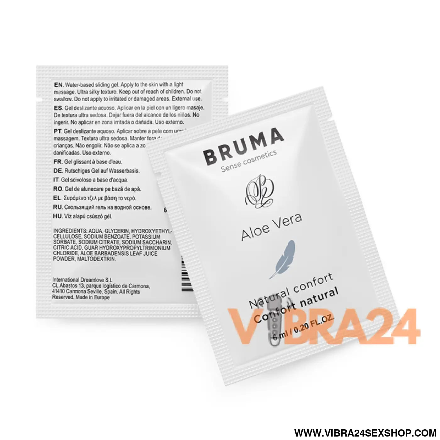 BRUMA - GEL DESLIZANTE DE ALOE VERA NATURAL CONFORT 6 ML
