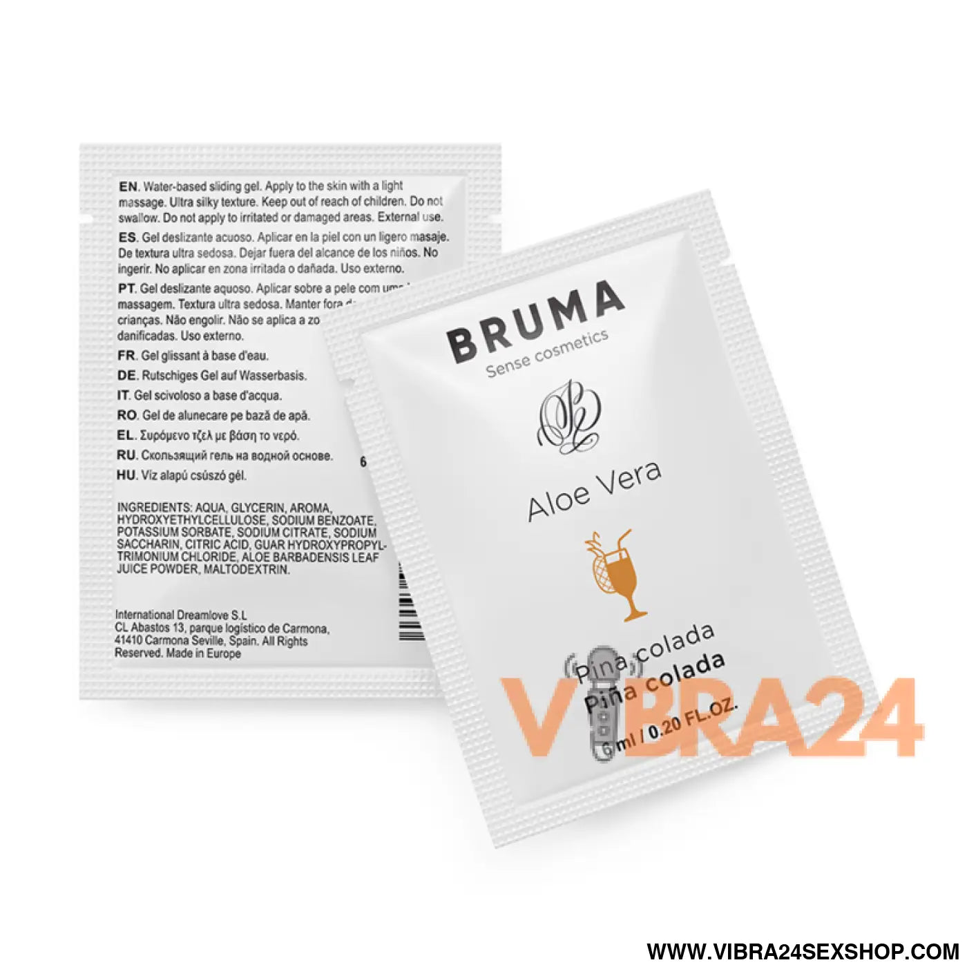 BRUMA - GEL DESLIZANTE DE ALOE VERA SABOR PINA COLADA 6 ML