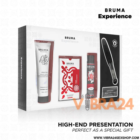 BRUMA XPERIENCE - KIT TENTAÇÃO DE MORANGO DOCE COM POTENCIALIZADOR ORGASMO