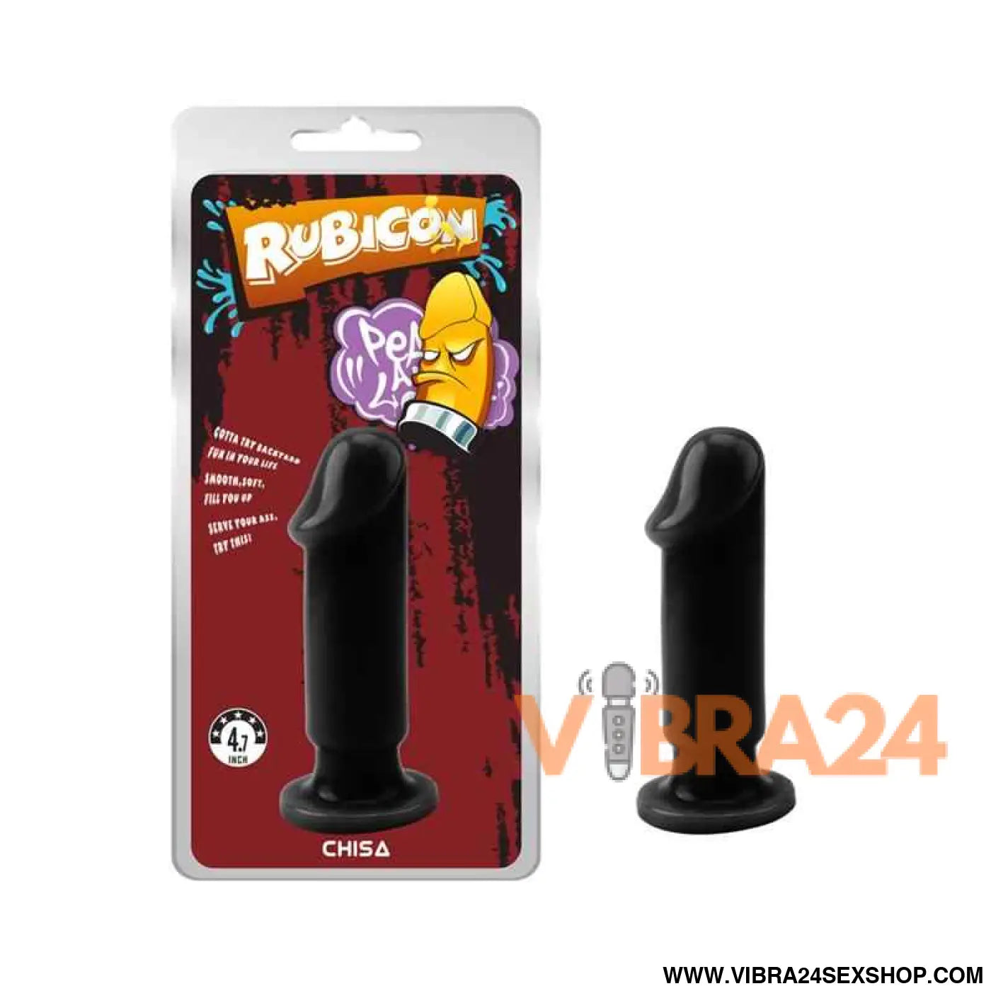 Butt Plug Evil Size M 12.5 x 3.7 cm Black