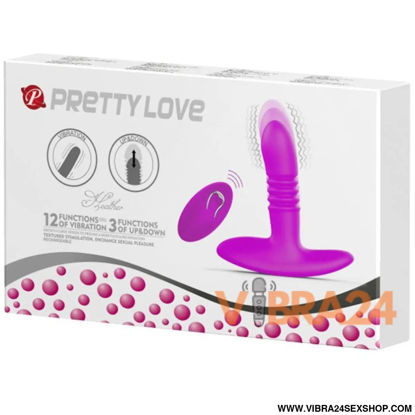 Butt Plug Heather Up and Down USB Waterproof
