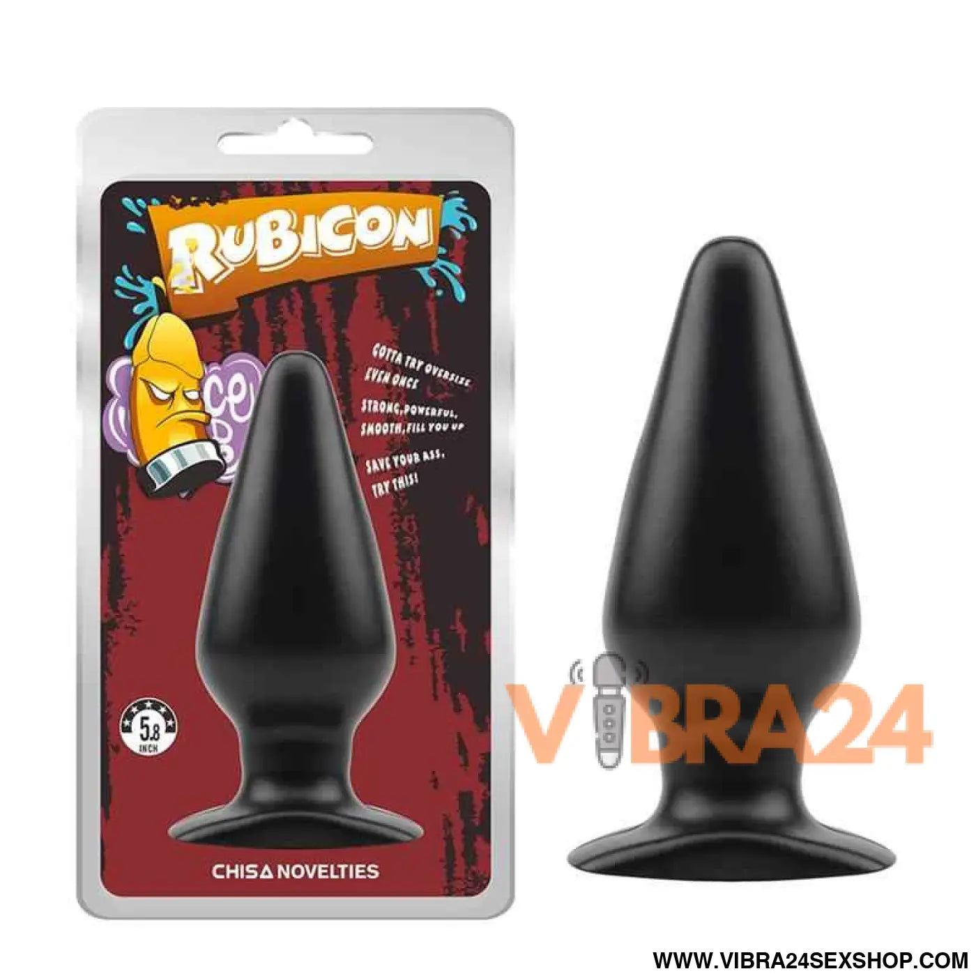 Butt Plug Rubicon 15 x 5.7 cm Black