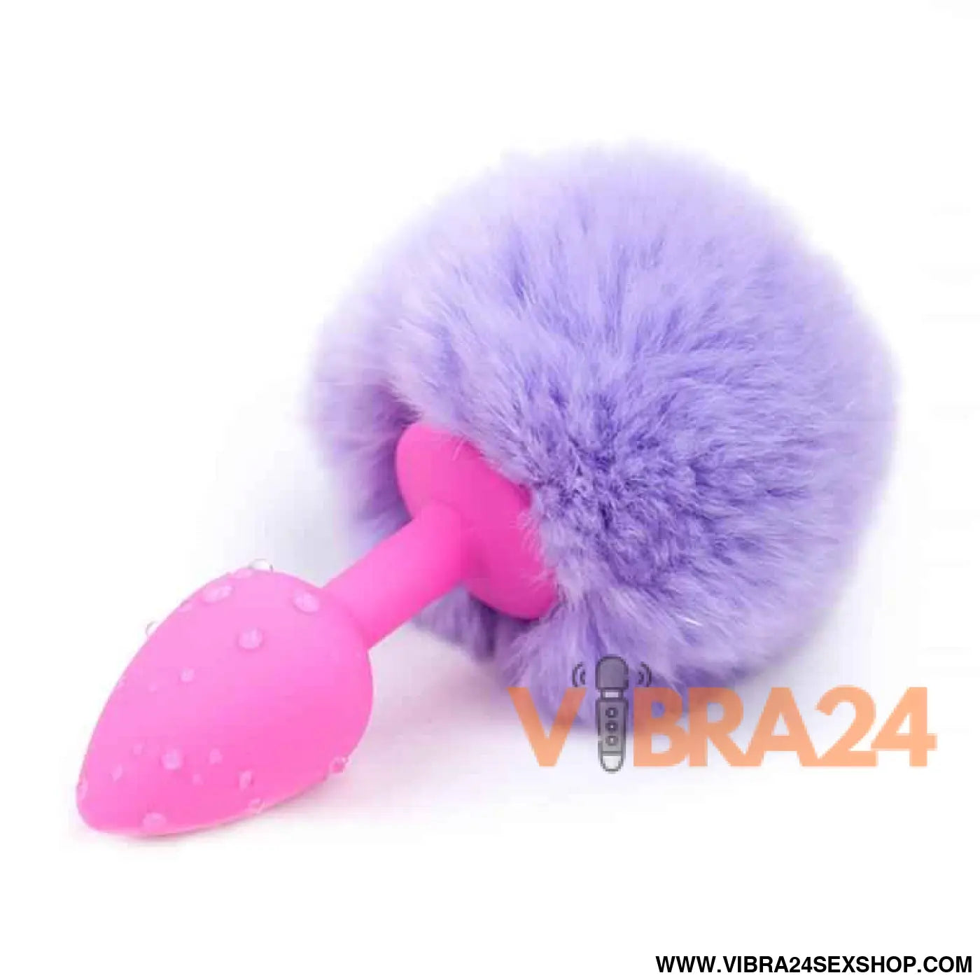 Butt Plug with Pompon Light Purple Size S